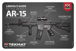 TekMat TEKR17AR15MEDIA Liberal's Guide To The AR-15 Cleaning Mat Multi-Color Rubber 11"x17" AR-15 Diagram